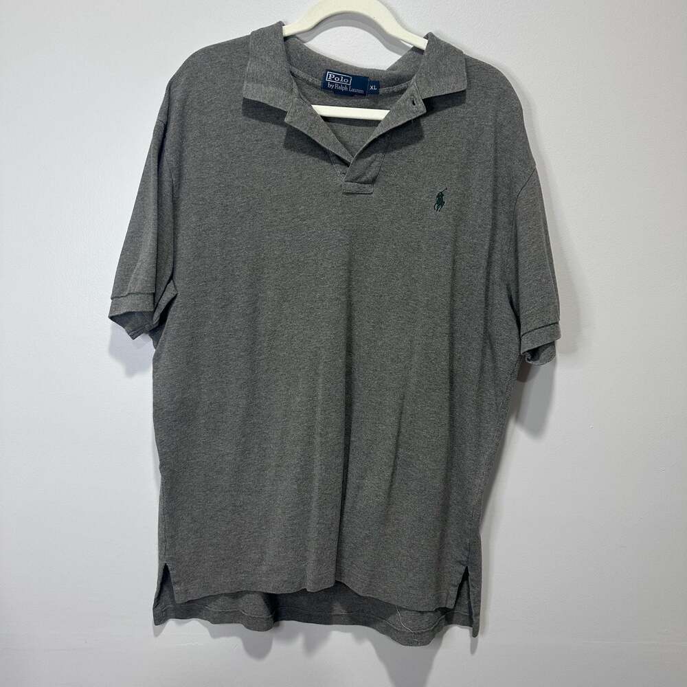 Vintage Polo Ralph Lauren Gray Short Sleeve Pique Polo Shirt XL